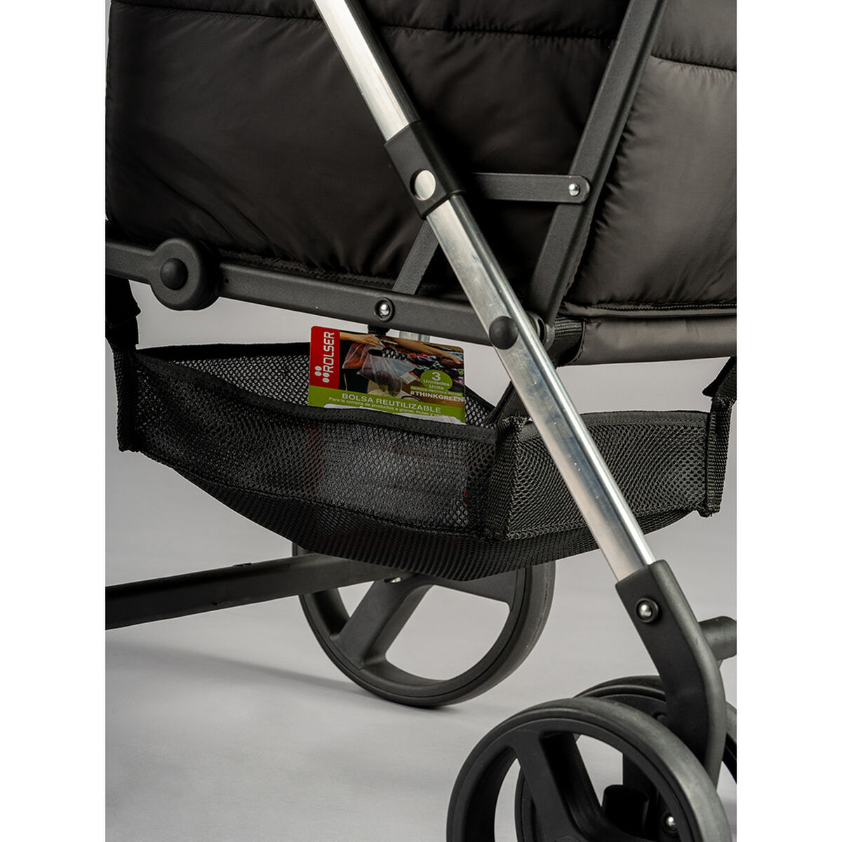 Carro de Compra Rolser basket mf 4b Negro 50 L